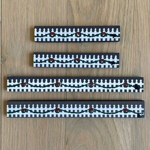 White Picket Holiday Fences - The Cat's Meow - Set of 4
